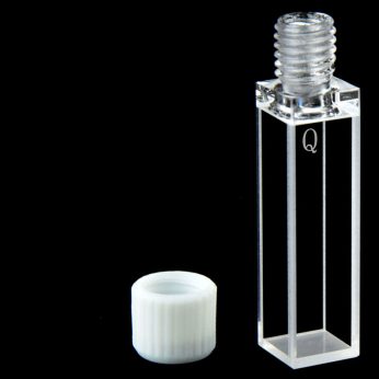 Quartz 10mm Screw Cap Cuvette, 3.5ml, Standard 80, Four-Way Light, Screw Cap, 1pc/ea, C104TS12