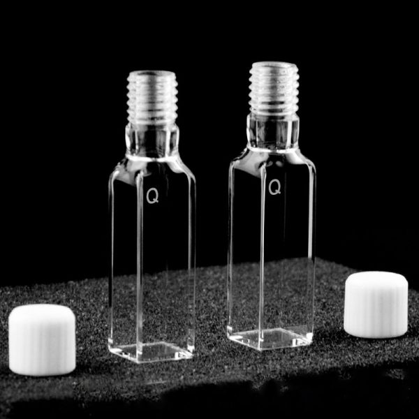 C104TS3 10mm Threaded Cuvette 3.5ml Four Way Light Screw Cap Pack of Two