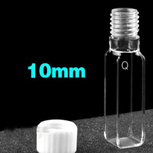 Quartz 10mm Threaded Cuvette, 3.5ml, Molded 83, Four-Way Light, Screw Cap, 1pc/ea, C104TS4