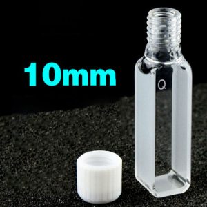 Quartz 10mm Threaded Cuvette, 3.5ml, Molded 83, Two-Way Light, Screw Cap, 1pc/ea, C104TS6