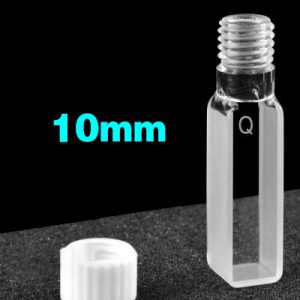 Quartz 10mm Threaded Cuvette, 3.5ml, Molded 83, Two-Way Light, Screw Cap, 1pc/ea, C104TS8
