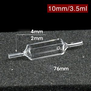 Quartz 10mm, Four-Way Light, Flow Cuvette, 4 mmmm OD, 3.5 ml, Molded 83, C104WS10