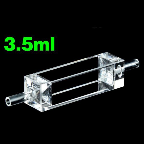 C104WS3 10mm Quartz Tube Flow Cuvette 3.5ml Four Way Light 1pc ea