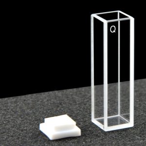 Quartz 10mm Cuvette Sample Cell, 3.5ml, Molded 83, Five-Way Light, PTFE Cap, 1pc/ea, C105CE