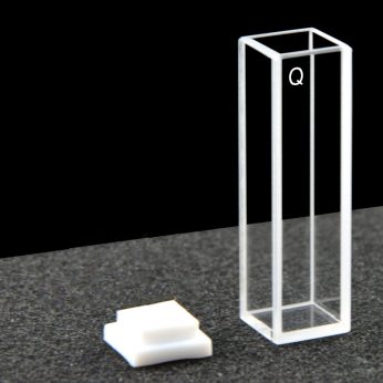 Quartz 10mm Cuvette Sample Cell, 3.5ml, Molded 83, Five-Way Light, PTFE Cap, 1pc/ea, C105CE
