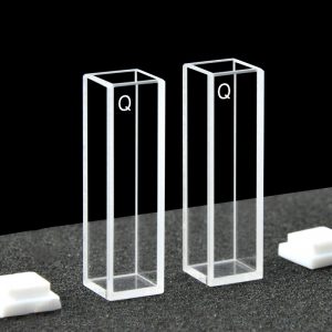 Quartz 10mm Five-Way Fluorescence Cuvette, 3.5 ml, Molded 83, Five-Way Light, PTFE Cap, 1pc/ea, C105CE1