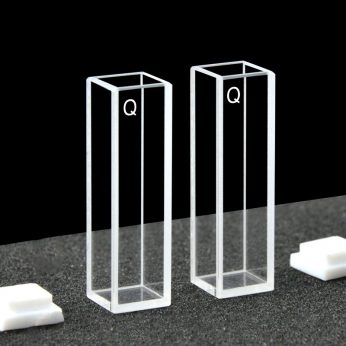 Quartz 10mm Cuvette Sample Cell, 3.5ml, Molded 83, Five-Way Light, PTFE Cap, 1pc/ea, C105CE1