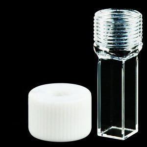 Quartz 10mm Large Screw-Cap Cuvette, 3.5ml, Molded 83, Five-Way Light, Screw Cap, 1pc/ea, C105TE