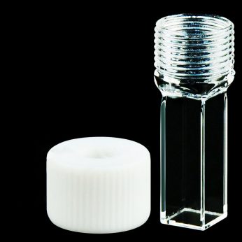 Quartz 10mm Large Screw-Cap Cuvette, 3.5ml, Molded 83, Five-Way Light, Screw Cap, 1pc/ea, C105TE