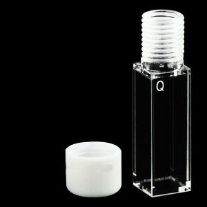 Quartz 10mm Screw Neck Cuvette With Holder, 3.5ml, Molded 83, Five-Way Light, Screw Cap, 1pc/ea, C105TE1