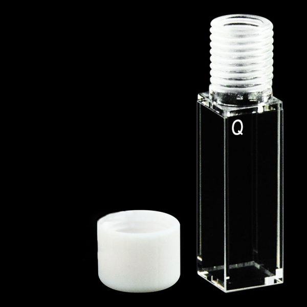 C105TE2 10mm Screw Cap Cuvette With Holder 3.5ml Five Way Light Screw Cap 1pc ea