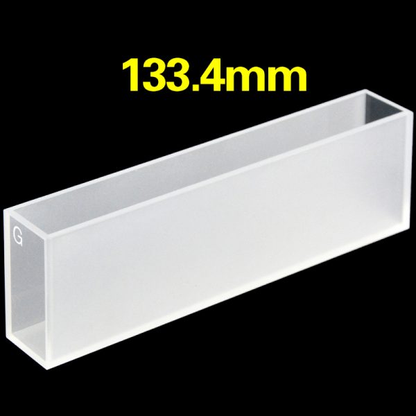 C133.42CS2 133.4mm Glass Material Cuvette 80ml Two way Light PTFE Cap 1pc ea