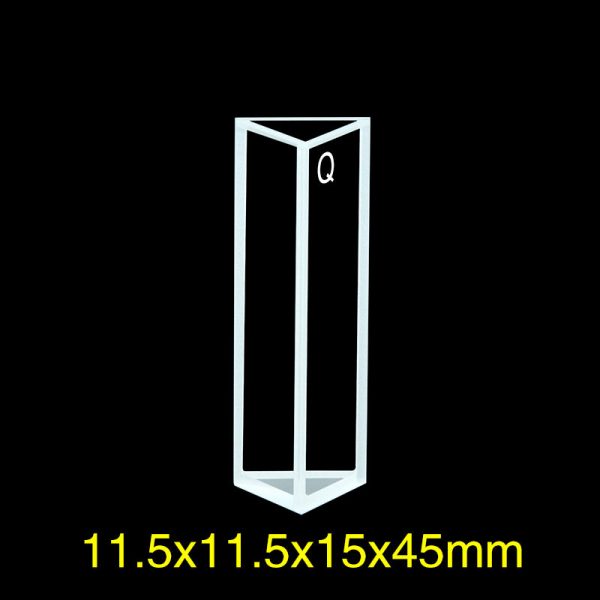 C153SS 11.5 15 Triangular Cuvette 1.75ml three way light Stopper 1pc ea