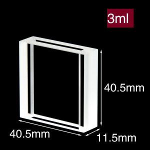 Quartz 2.5mm Quartz Sample Flow Cell, 3ml, Standard 80, Two-way Light, No Cap, 1pc/ea, C2.52CS