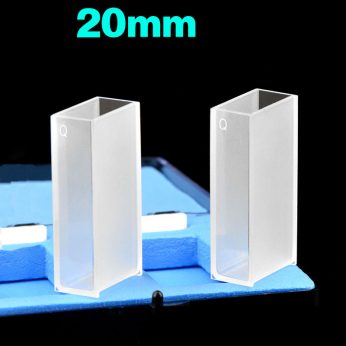 Quartz 20mm Standard Cuvette, 7ml, Sintered 80, Two-way Light, PTFE Cap, Pack of Two, C202CA