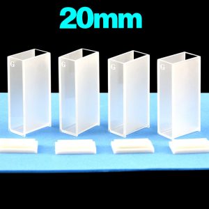 Glass 20mm Glass Cuvette, 7ml, Sintered 80, Two-way Light, PTFE Cap, Pack of four, C202CA1