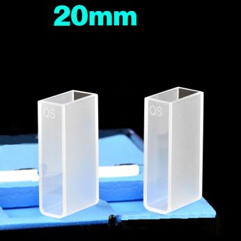 Quartz 20mm Standard Cuvette, 7ml, Molded 83, Two-way Light, PTFE Cap, Pack of Two, C202CE