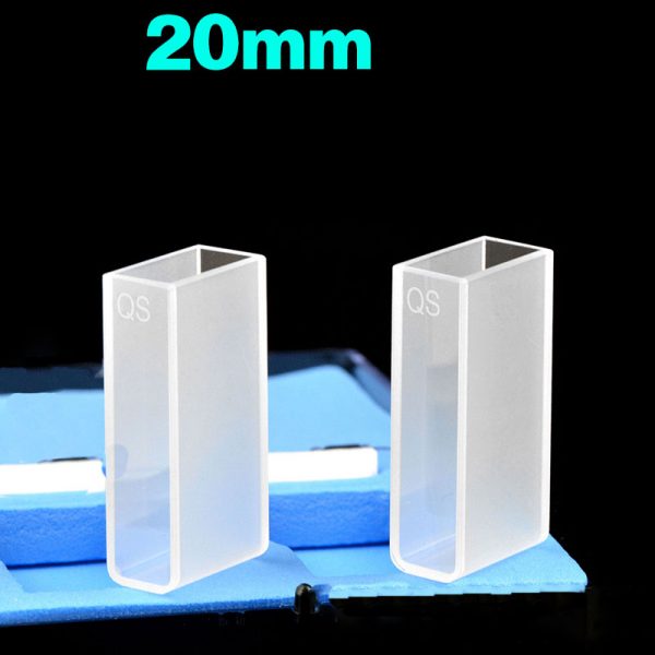C202CE 20mm Standard Cuvette 7ml Two way Light PTFE Cap Pack of Two