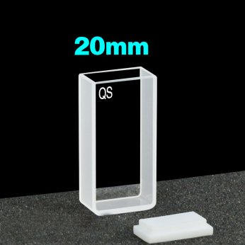 Quartz 20mm Standard  Cuvette, 7ml, Molded 83, Two-way Light, PTFE Cap, 1pc/ea, C202CE3