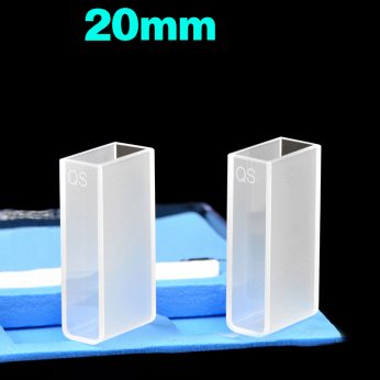 Quartz 20mm Standard  Cuvette, 7ml, Molded 83, Two-way Light, PTFE Cap, Pack of Two, C202CE5