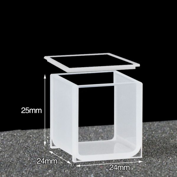 C202CE8 20mm Standard Cuvette With Lid 8ml Two way Light Quartz Cover 1pc ea