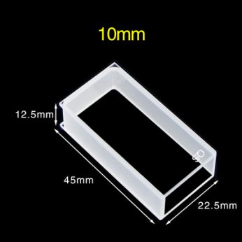 Quartz 20mm Standard  Cuvette, 7ml, Molded 83, Two-way light (large area transmission), PTFE Cap, 1pc/ea, C202CE9