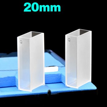 Quartz 20mm Standard  Cuvette, 7ml, Standard 80, Two-way Light, PTFE Cap, Pack of Two, C202CS3
