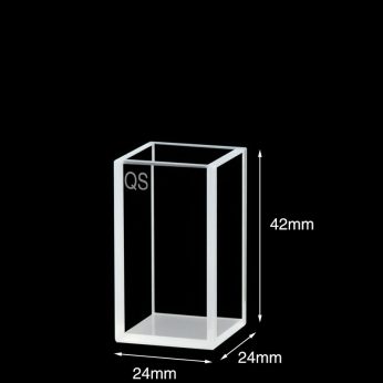Quartz 20mm Standard  Cuvette, 8ml, Sintered 83, Four-Way Light, Quartz Cover, 1pc/ea, C204CR2