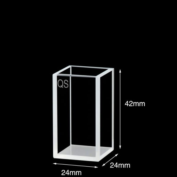 C204CR2 20mm Standard Cuvette 8ml Four Way Light Quartz Cover 1pc ea
