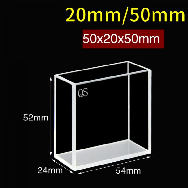 C204CS 20 50mm Fluorescence Sample Cell 40ml Four Way Light PTFE Cap 1pc ea