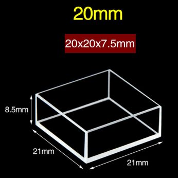 Quartz 20mm Quartz Fluorescence Cuvette, 2.4ml, Sintered 83, Five-Way Light, PTFE Cap, 1pc/ea, C205CR