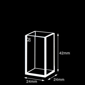 Quartz 20mm Standard  Cuvette, 8ml, Sintered 83, Five-Way Light, Quartz Cover, 1pc/ea, C205CR2