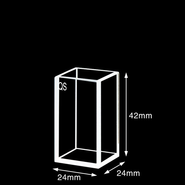C205CR2 20mm Standard Cuvette 8ml Five Way Light Quartz Cover 1pc ea