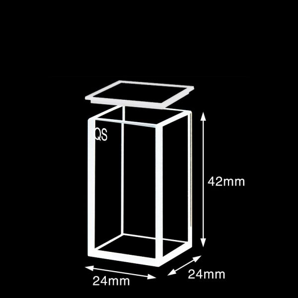 C205CR4 20mm Standard Cuvette With Lid 8ml Five Way Light Quartz Cover 1pc ea