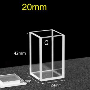 Quartz 20mm Capped Cuvette Sample Compartment, 12ml, Standard 80, Five-Way Light, Quartz Cover, 1pc/ea, C205CS1