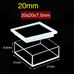 Quartz 20mm Fluorescence Sample Cell, Sintered 83, Five-Way Light, Quartz Cover, 1pc/ea, C205WS1