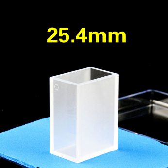 Quartz 25.4mm Cuvette, 15ml, Standard 80, Two-way Light, PTFE Cap, 1pc/ea, C25.42CS