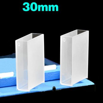 Quartz 30mm Standard Cuvette, 10.5ml, Sintered 80, Two-way Light, PTFE Cap, Pack of Two, C302CA1