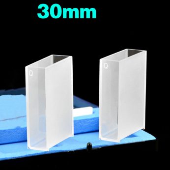 Quartz 30mm Standard Cuvette, 10.5ml, Sintered 80, Two-way Light, PTFE Cap, Pack of Two, C302CA3