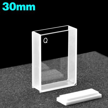 Quartz 30mm Large Surface Light-
Transmitting Cuvette, 10.5ml, Sintered 80, Two-way Light, PTFE Cap, 1pc/ea, C302CA4
