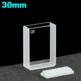 Quartz 30mm Large Surface Light-
Transmitting Cuvette, 10.5ml, Molded 83, Two-way Light, PTFE Cap, 1pc/ea, C302CE3