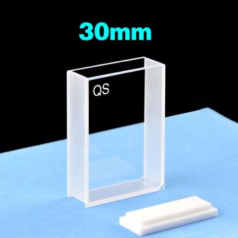 Quartz 30mm Standard Cuvette, 10.5ml, Sintered 83, Two-way Light, PTFE Cap, 1pc/ea, C302CR2