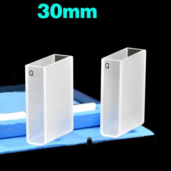 Quartz 30mm Standard Cuvette, 10.5ml, Sintered 83, Two-way Light, PTFE Cap, Pack of Two, C302CR3