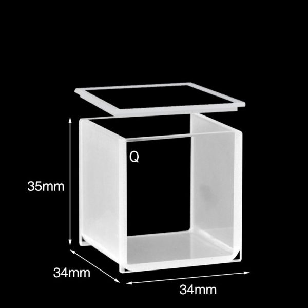 C302CR8 30mm Standard Cuvette With Lid 27ml Two way Light Quartz Cover 1pc ea