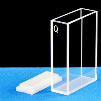 Quartz 30mm Fluorescence Cuvette, 10.5ml, Sintered 80, Four-Way Light, PTFE Cap, 1pc/ea, C304CA
