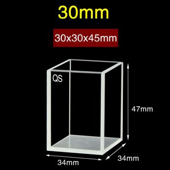 Quartz 30mm Quartz Fluorescence Cuvette, 32.4ml, Sintered 83, Four-Way Light, PTFE Cap, 1pc/ea, C304CR