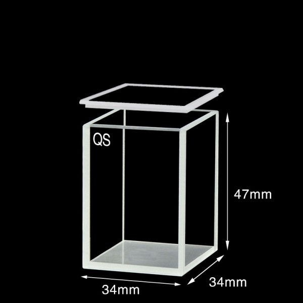 C304CR9 30mm Standard Cuvette With Lid 36ml Four Way Light Quartz Cover 1pc ea