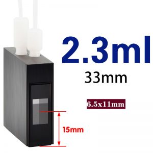 Quartz 33mm, Two-Way Light, Micro Flow Cuvette, 2.3 ml, Standard 80, C332WS