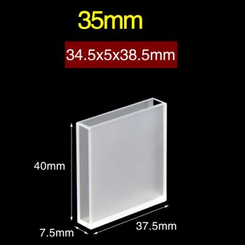 Quartz 35mm Quartz Two-Way Cuvette, 5.3ml, Sintered 83, Two-way Light, PTFE Cap, 1pc/ea, C352CR
