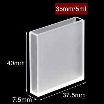 Quartz 35mm Custom Cuvette, 5ml, Standard 80, Two-way Light, PTFE Cap, 1pc/ea, C352CS